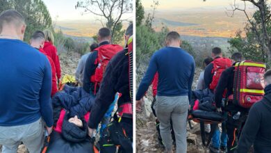 HGSS Čitluk – Međugorje tijekom intervencije spašavanja ozlijeđene osobe na Križevcu