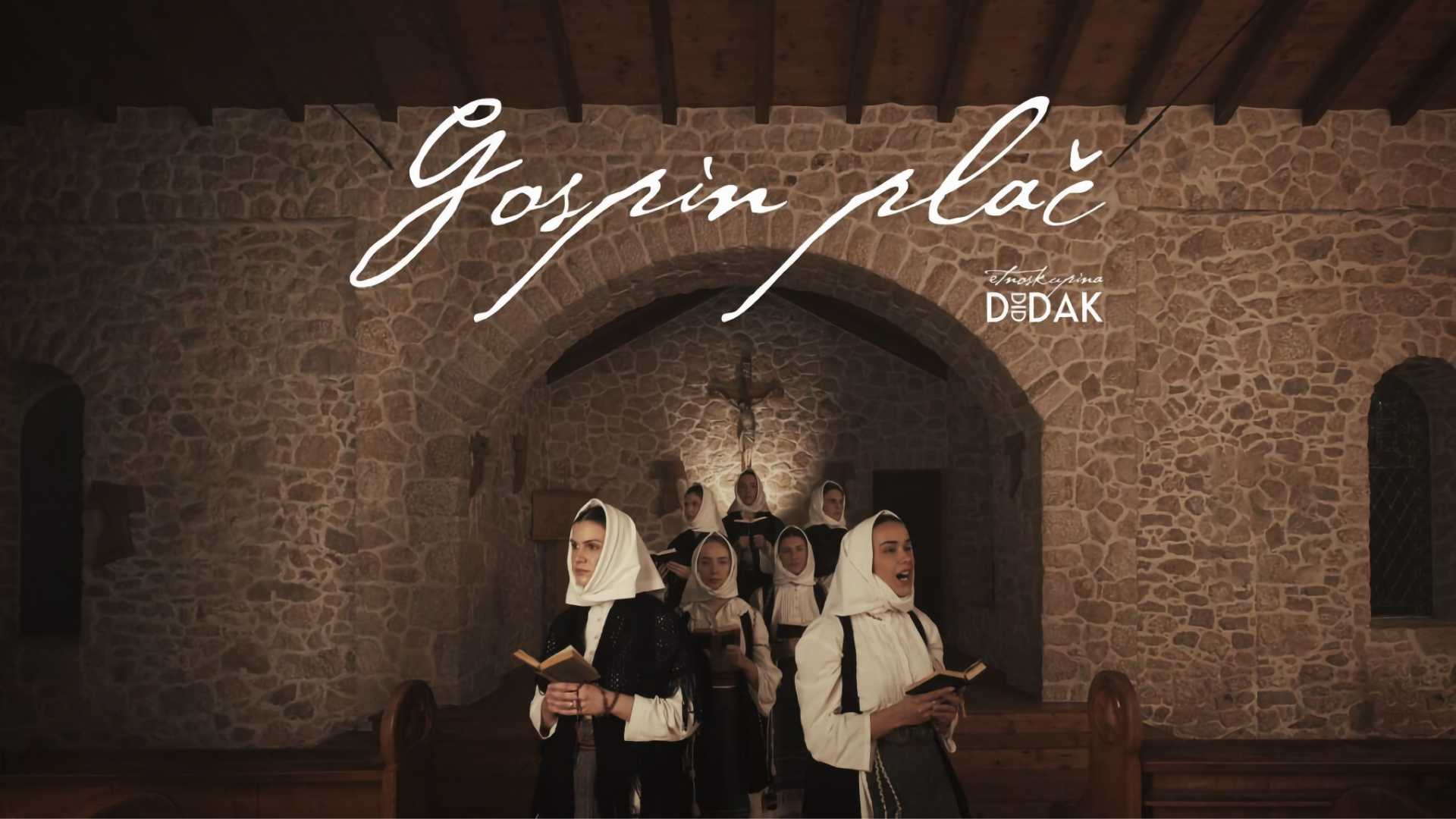 Etno skupina Didak izvodi Gospin plač u staroj župnoj crkvi sv. Blaža u Gradnićima tijekom korizme