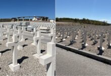 Groblje mira na Bilima s novim križevima i imenima žrtava iz općine Čitluk