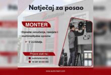 Audio Team Čitluk zapošljava montere opreme za ozvučenje, rasvjetu i multimediju – oglas za posao