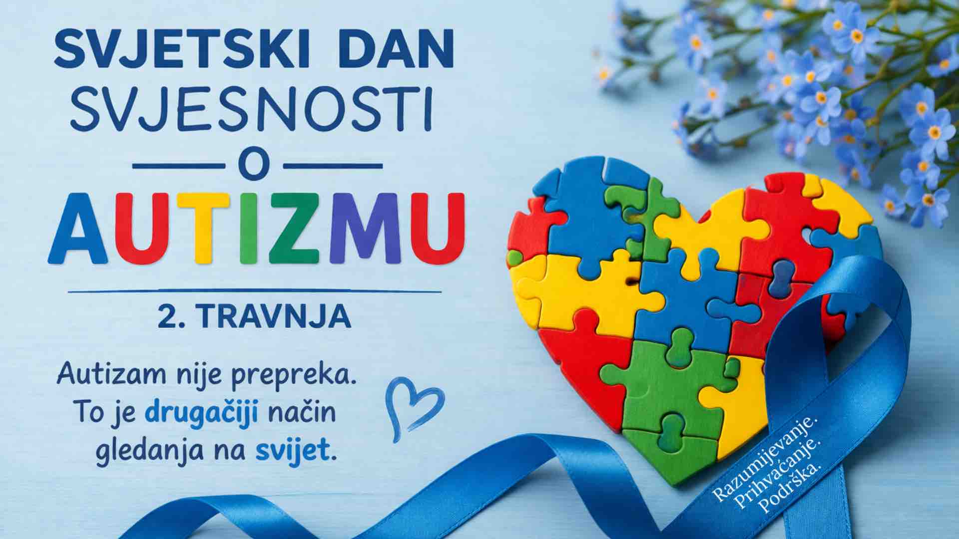 Svjetski dan autizma plava svjetla podrške