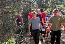 HGSS Čitluk Međugorje spašavanje unesrećene osobe na Križevcu transport nosilima