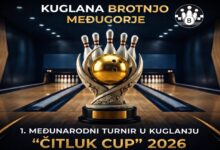 Plakat za međunarodni kuglački turnir Čitluk Cup 2026 u Kuglani Brotnjo Međugorje s informacijama o nagradama i terminima