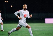 Luka Juričić u dresu Borca iz Banje Luke slavi pogodak tijekom utakmice Premijer lige Bosne i Hercegovine