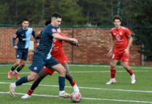 Nogometaši GOŠK-a proslavljaju pobjedu protiv Tuzla Cityja u 24. kolu Prve lige FBiH, susret u kojem je Brotnjak Antonio Prskalo pokrenuo preokret.