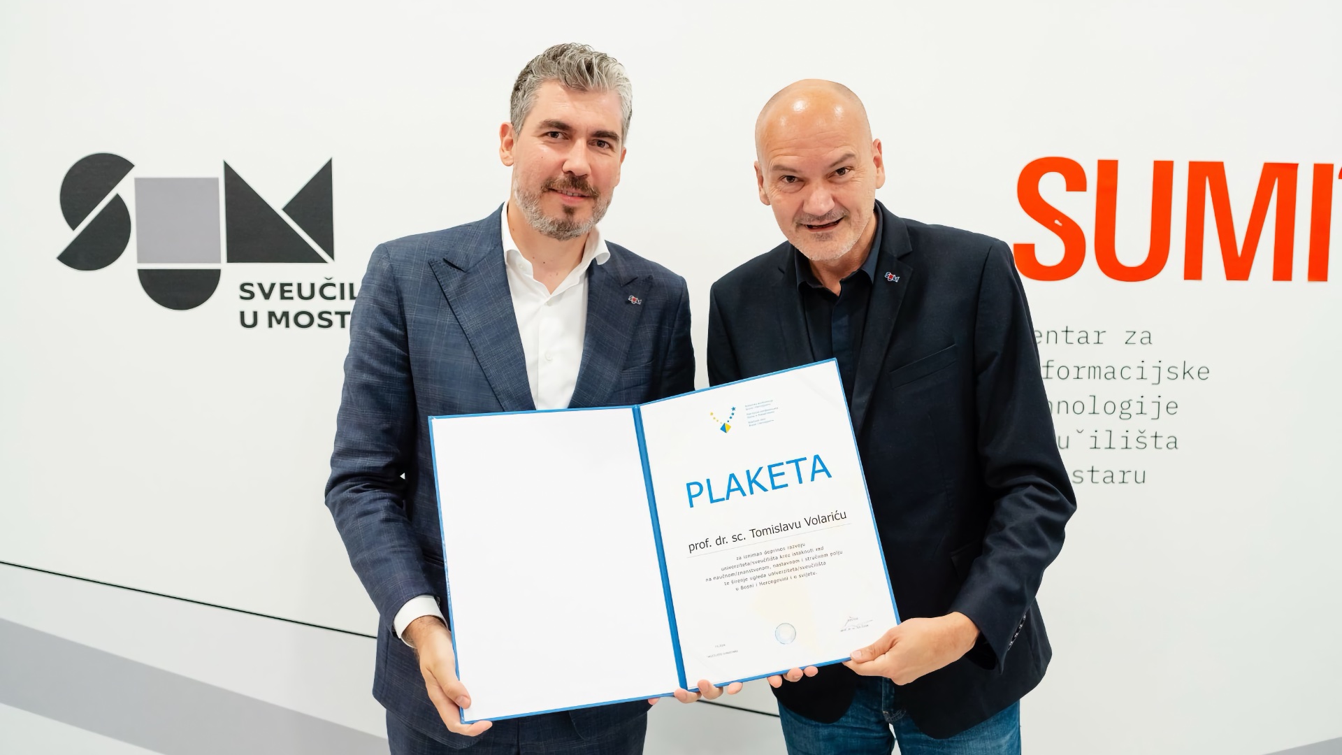 Prof. dr. sc. Tomislav Volarić primio Plaketu Rektorskog zbora Bosne i Hercegovine za doprinos razvoju visokog obrazovanja