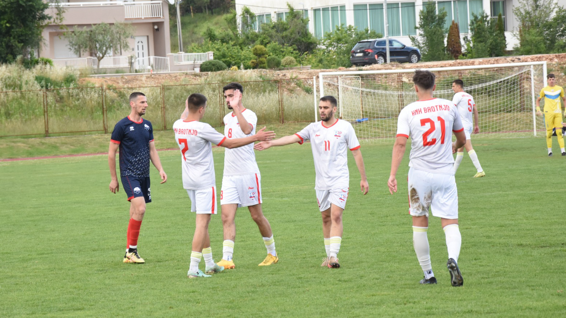 Grafika prikazuje konačan rezultat utakmice WWIN Druge lige – Jug između HNK Brotnjo Čitluk i NK Međugorje, završene pobjedom Brotnja 6:0 na stadionu Bare u Čitluku.
