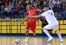 Darko Ivanković i igrači HMNK Rama slave plasman u finale Premijer futsal lige BiH