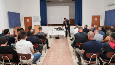 Dr. Goran Glamuzina tijekom predavanja o geoarheološkim atrakcijama Brotnja u Pastoralnom centru Čerin.
