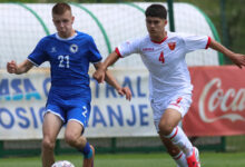 Brotnjak Mate Anđelić, strijelac dva pogotka za U-15 reprezentaciju Bosne i Hercegovine u polufinalu turnira „Josip Katalinski-Škija“