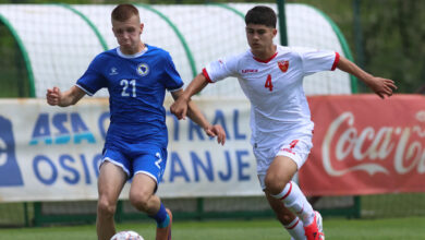 Brotnjak Mate Anđelić, strijelac dva pogotka za U-15 reprezentaciju Bosne i Hercegovine u polufinalu turnira „Josip Katalinski-Škija“