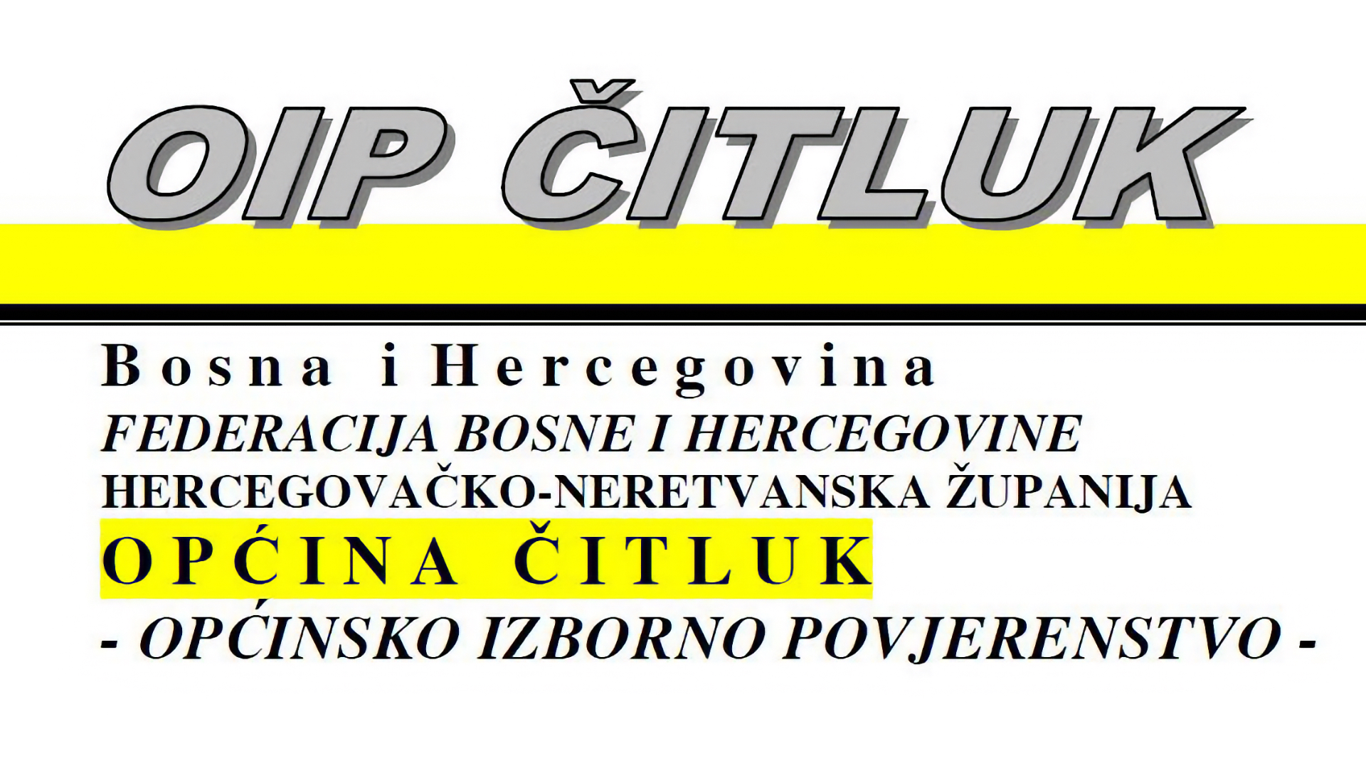 Zgrada Općine Čitluk u kojoj je izložen Privremeni birački popis za birače s područja čitlučke općine.