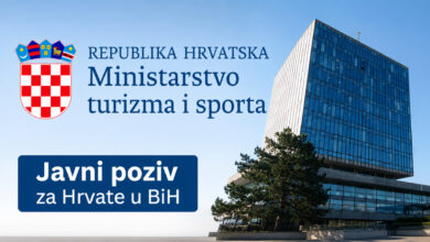 Javni poziv za sufinanciranje izgradnje i rekonstrukcije sportskih objekata za Hrvate u Bosni i Hercegovini