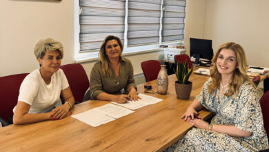 Doris Vlašić i predstavnice Asocijacije poslovnih žena BiH povodom podrške projektu OMNIA Centra.