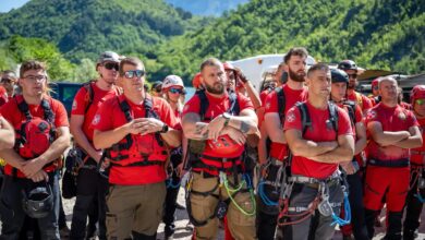 Velika vježba spasilačkih službi na Grabovičkom jezeru i Prenjskim vratima u Jablanici.