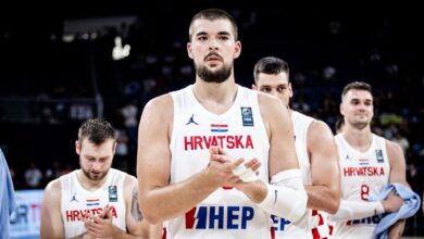Ivica Zubac u dresu Hrvatske tijekom utakmice protiv Izraela u kvalifikacijama za Svjetsko prvenstvo 2027. godine