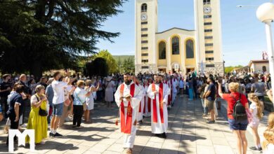 Procesija i misno slavlje u čast svetog Jakova Apostola u Međugorju koje je predslavio mons. Miro Relota