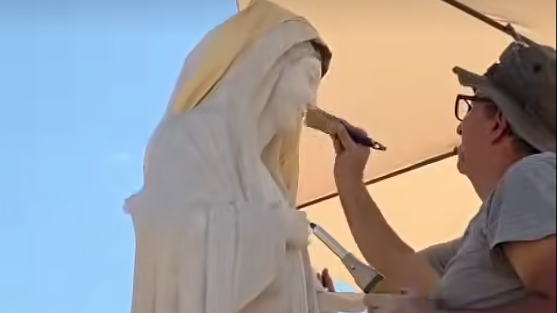 Obnova Gospina kipa na Brdu ukazanja u Međugorju nakon vandalskog čina
