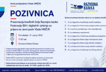Predstavljanje kreditnih linija Vlade HNŽ-a i Razvojne banke FBiH za gospodarstvenike u Mostaru