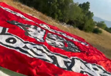 Transparenti navijačke skupine Red Army povezani s obilježavanjem 40 godina skupine