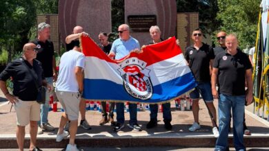 Članovi Grdana na obilježavanju 34. obljetnice Brigade dr. Ante Starčević Uskoplje