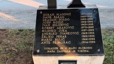Spomen-obilježje poginulim pripadnicima brigade Knez Branimir – Čitluk u Spomen-parku na Buni