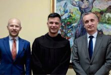 Poljski veleposlanik Marcin Czapliński i konzul Wojciech Skrobiszewski u posjetu fra Zvonimiru Pavičiću u Međugorju