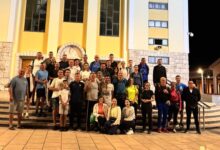 Hodočasnici na zavjetnom hodočašću „Od Gospe do Gospe“ od Međugorja prema Rami