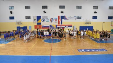 Otvorenje 13. međunarodnog košarkaškog turnira Monte Zott u Gradskoj sportskoj dvorani Čitluk