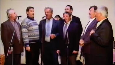 Hercegovačka ganga i bećarac na Lovačkoj večeri u Čitluku 2001. godine